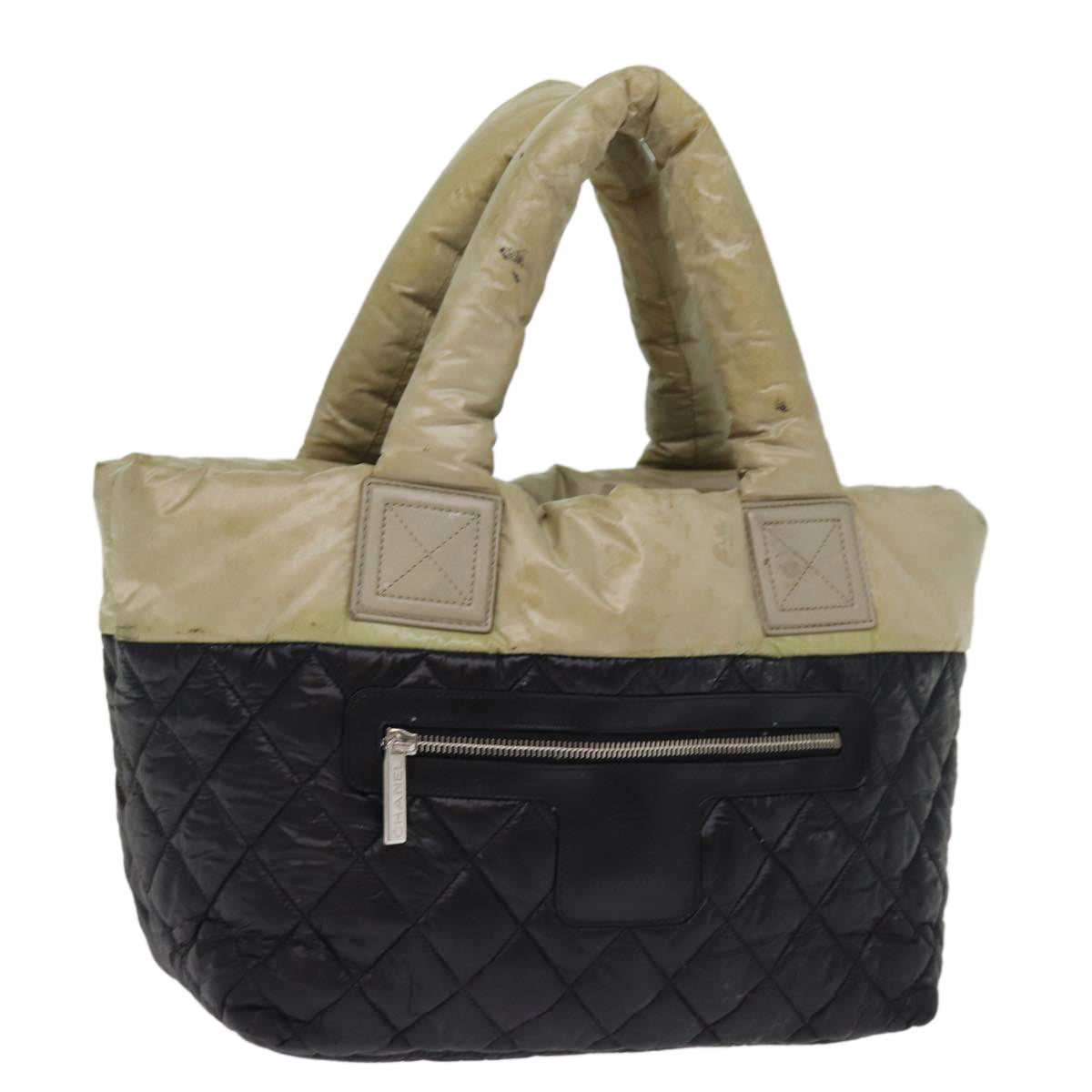 Top Quality Chanel Cococoon Hand Bag Nylon Black CC Auth bs15035