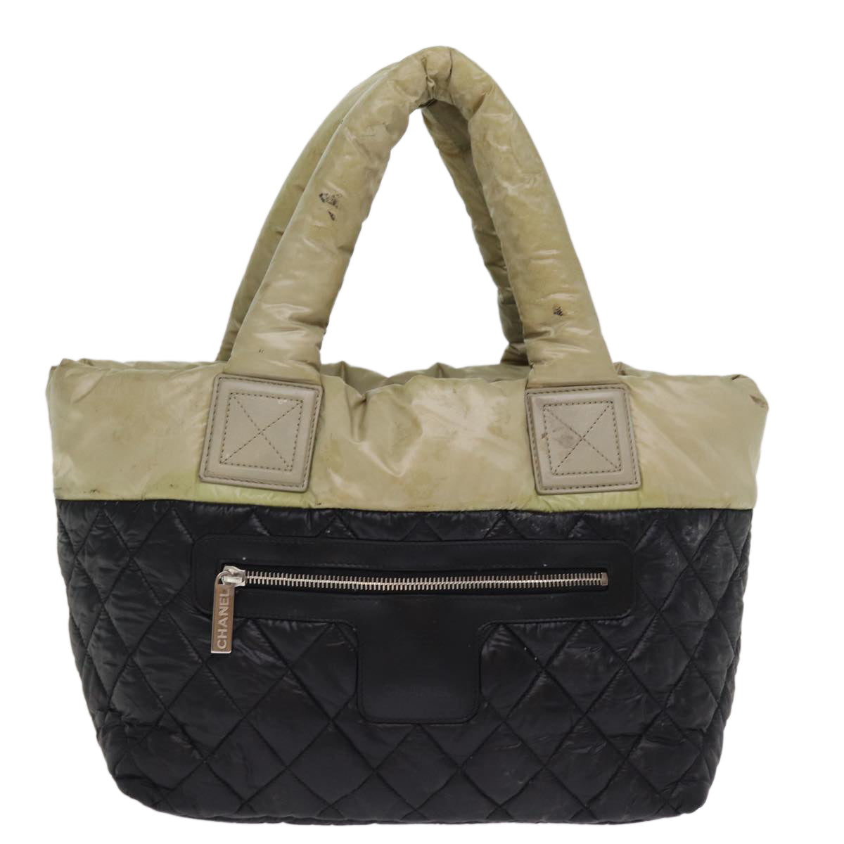 Top Quality Chanel Cococoon Hand Bag Nylon Black CC Auth bs15035