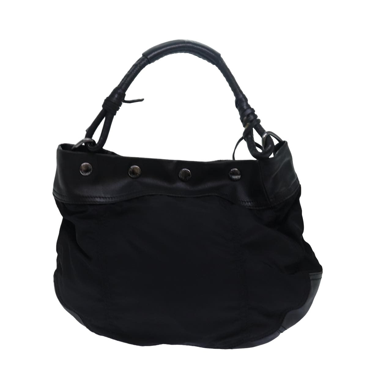 PRADA Hand Bag Nylon Black Auth bs15042