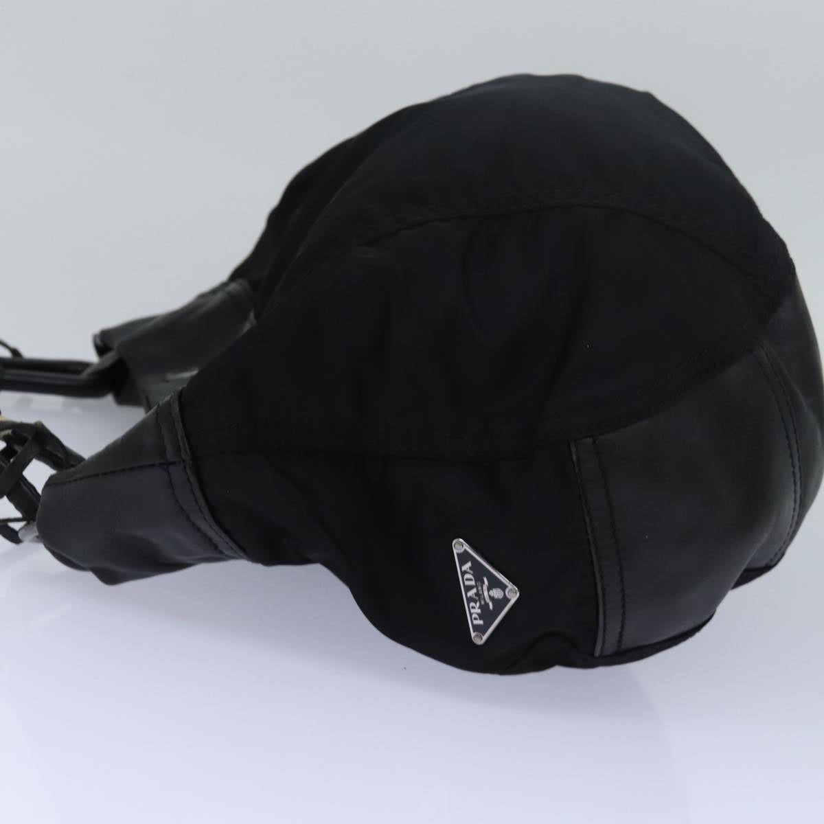 PRADA Hand Bag Nylon Black Auth bs15042