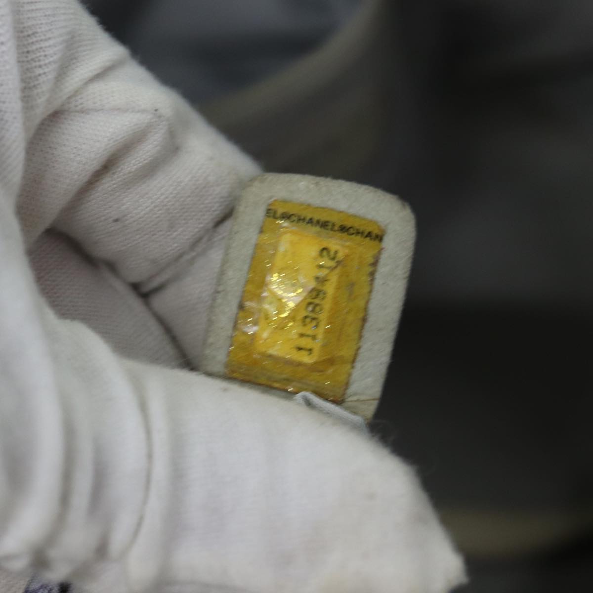 CHANEL Paris Biarritz Tote MM Tote Bag Coated Canvas Silver CC Auth bs15122