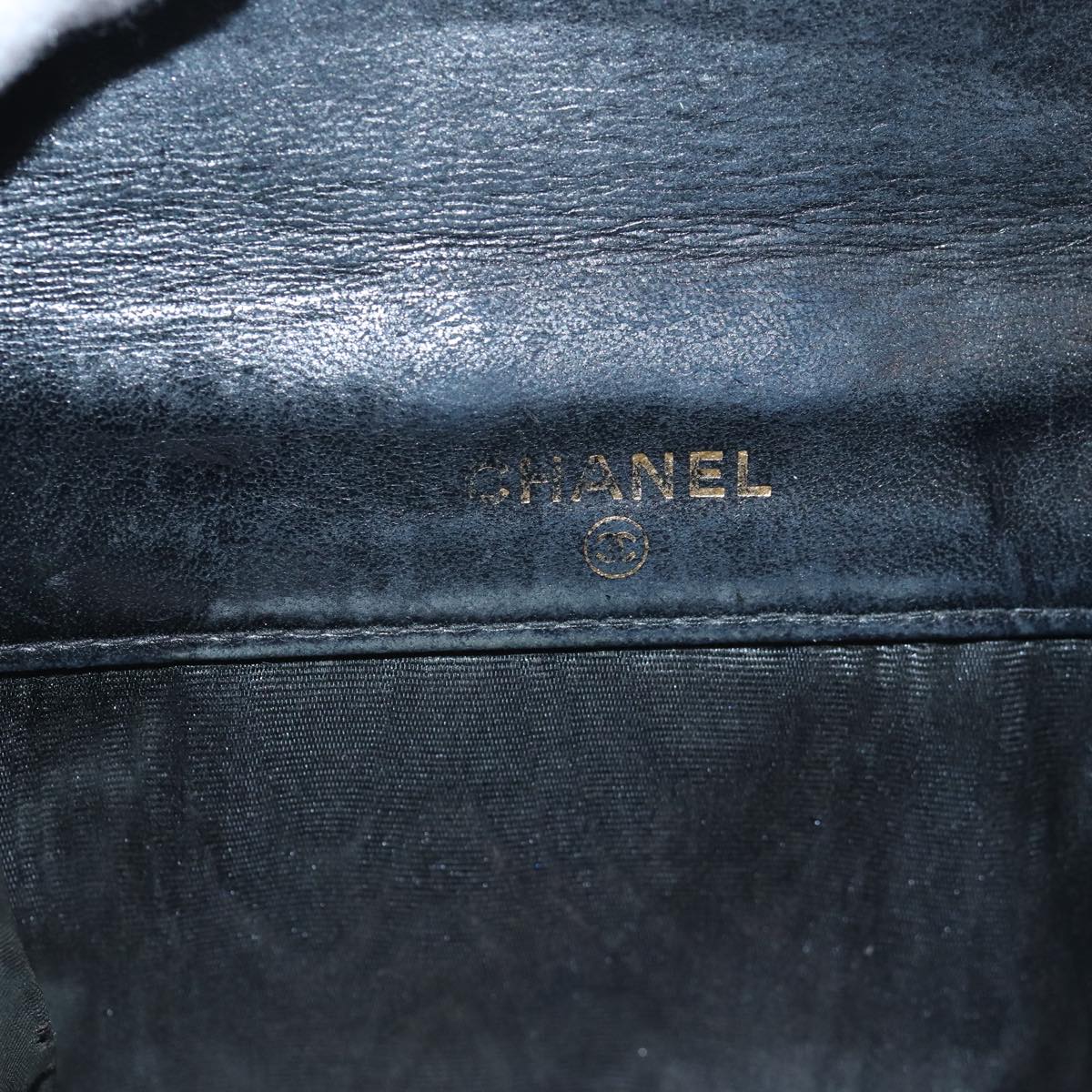 Top Quality Chanel COCO Mark Wallet Caviar Skin Black CC Auth bs15652