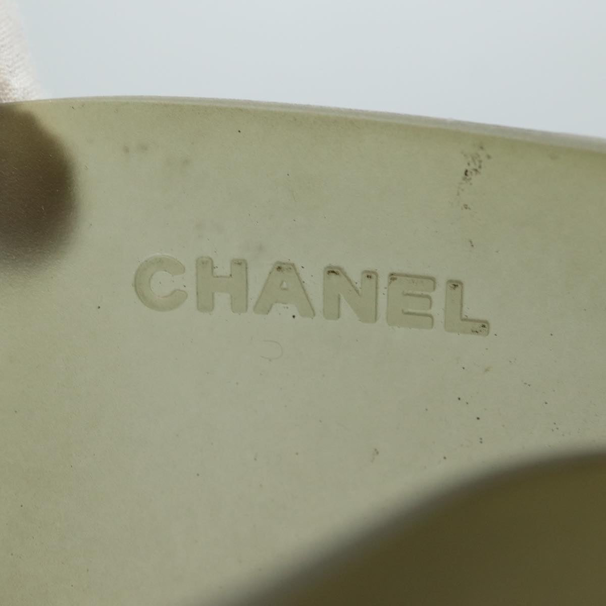 CHANEL Shoulder Bag Rubber Gray CC Auth bs15774