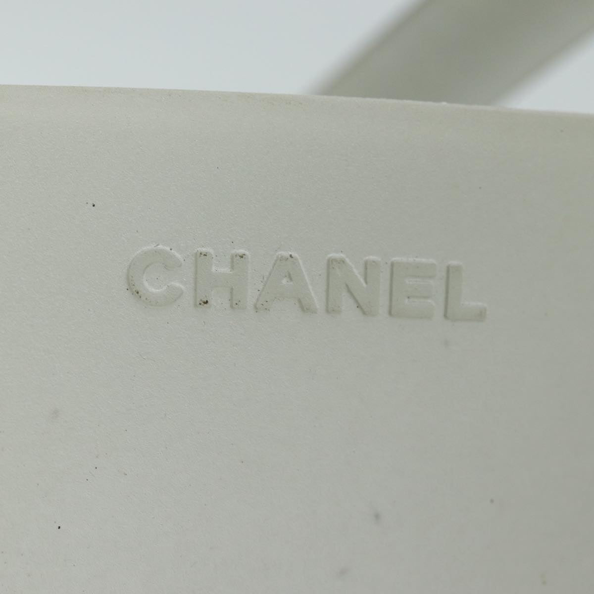 CHANEL Shoulder Bag Rubber Gray CC Auth bs15775