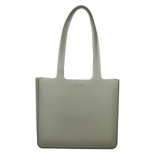 CHANEL Shoulder Bag Rubber Gray CC Auth bs15775