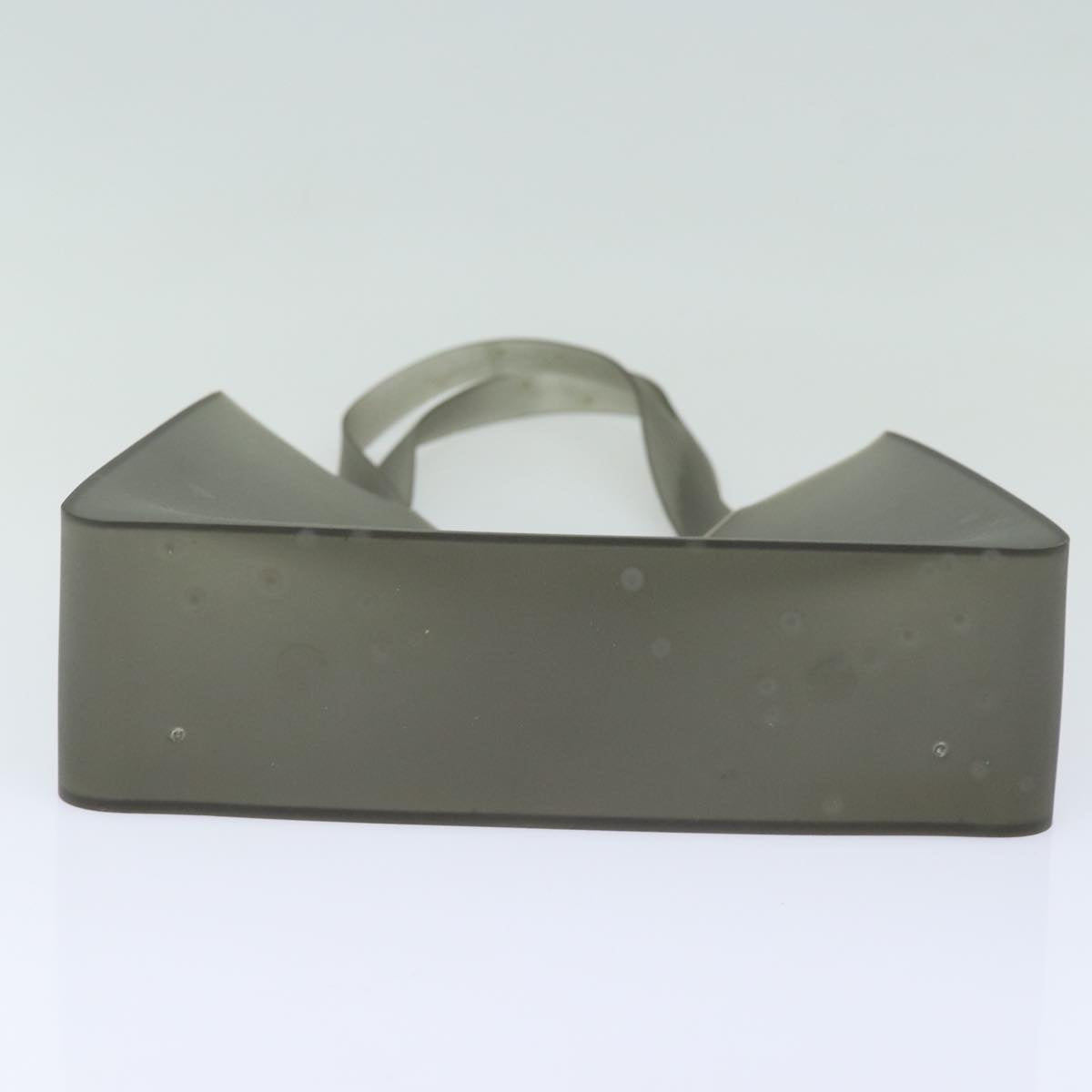 CHANEL Shoulder Bag Rubber Gray CC Auth bs15775