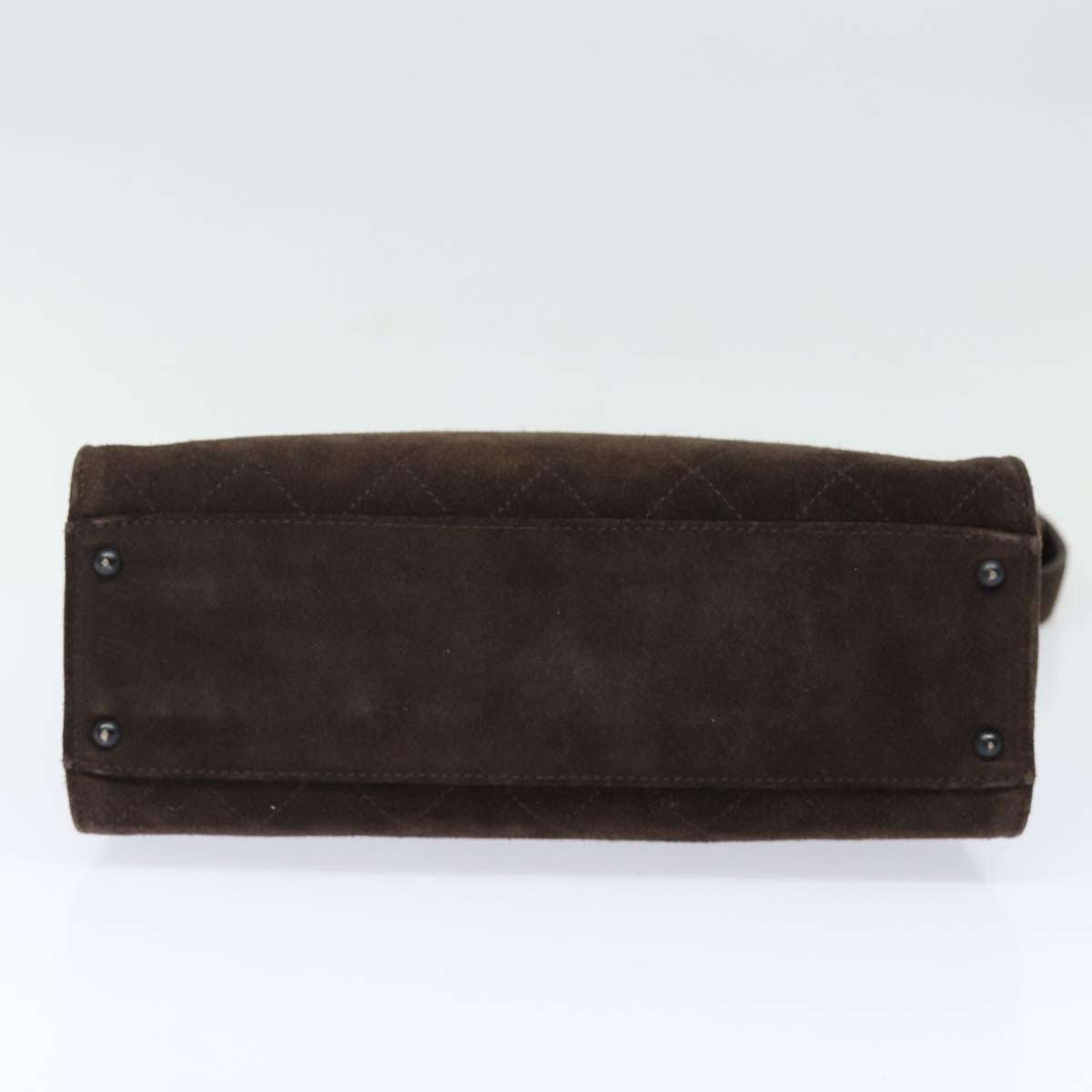 Top Quality Chanel Matelasse Tote Bag Suede Brown CC Auth bs15776