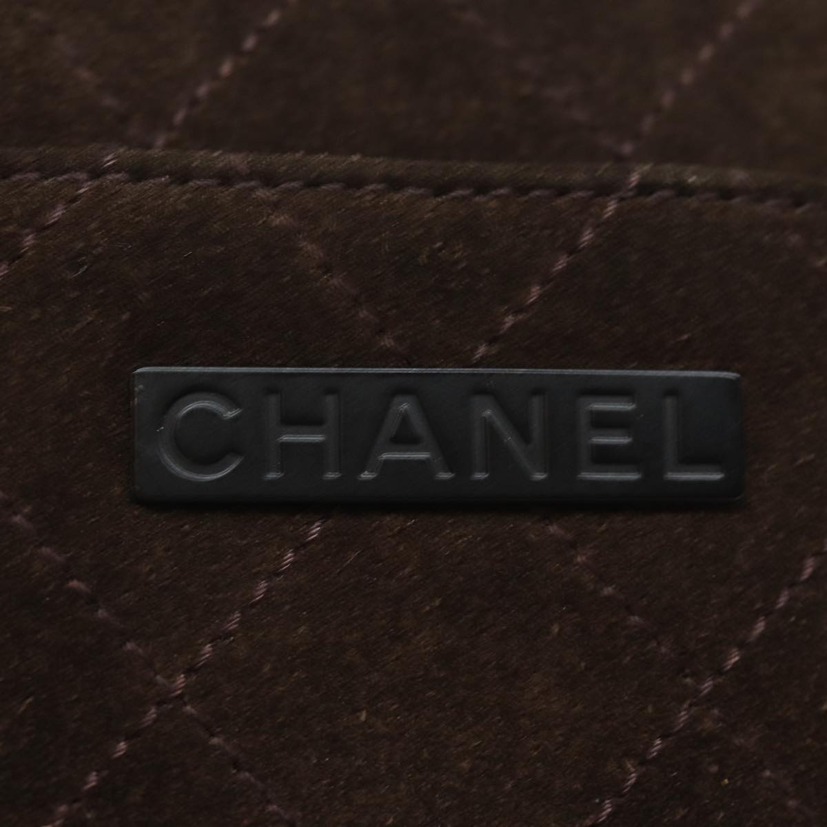Top Quality Chanel Matelasse Tote Bag Suede Brown CC Auth bs15776