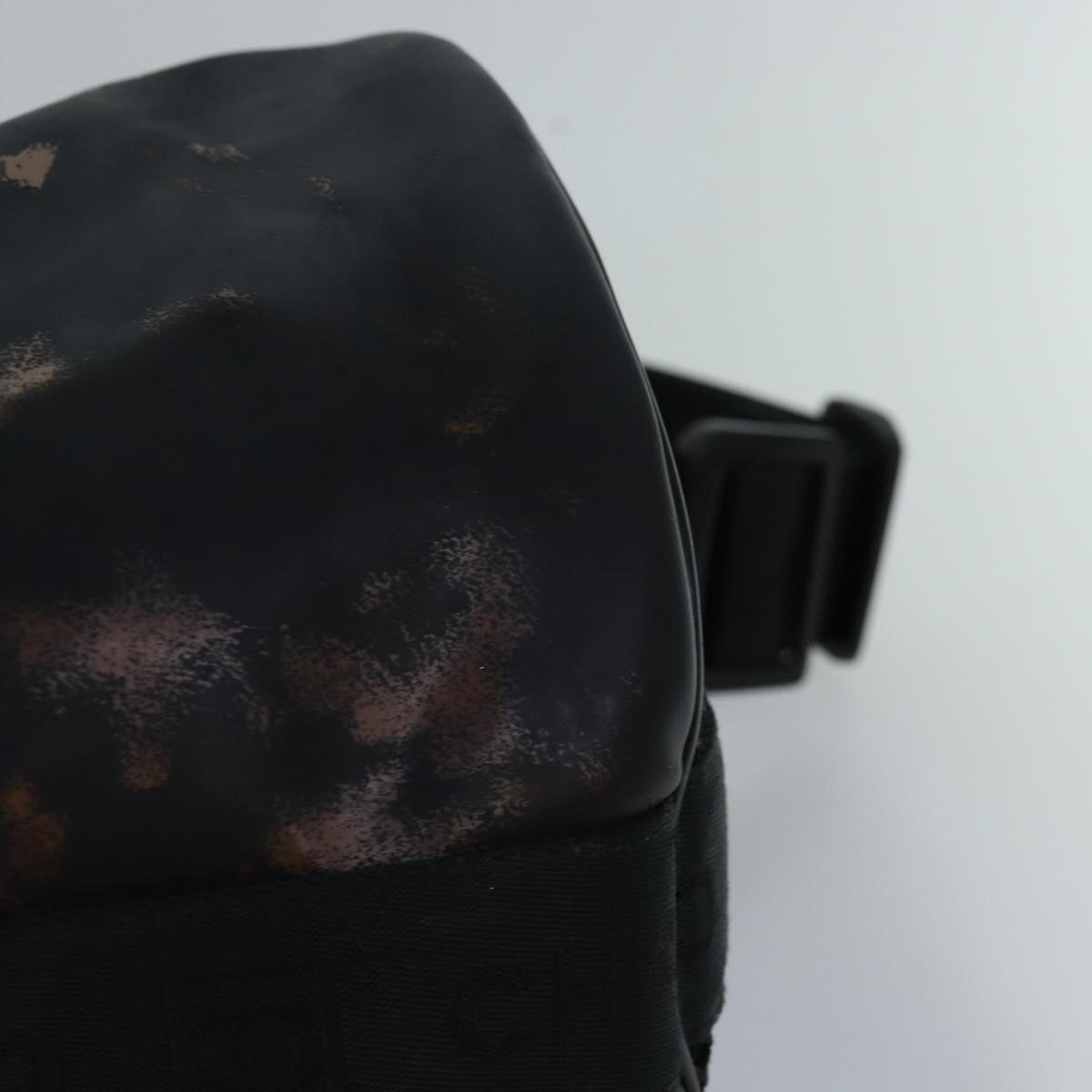 CHANEL Sports Line Drum bag Shoulder Bag Vinyl Black CC Auth bs15851