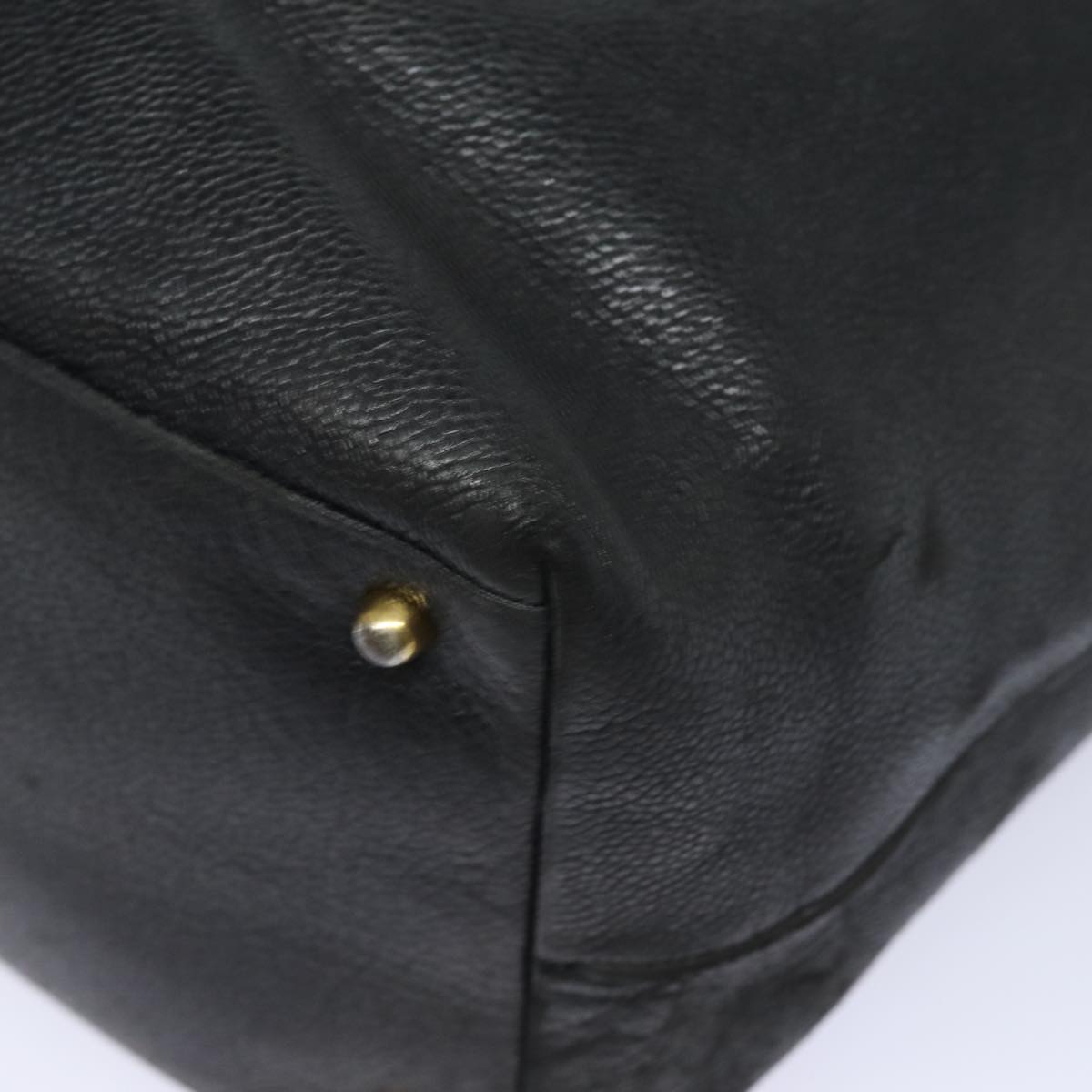Top Quality Chanel COCO Mark Shoulder Bag Caviar Skin Black CC Auth bs15856