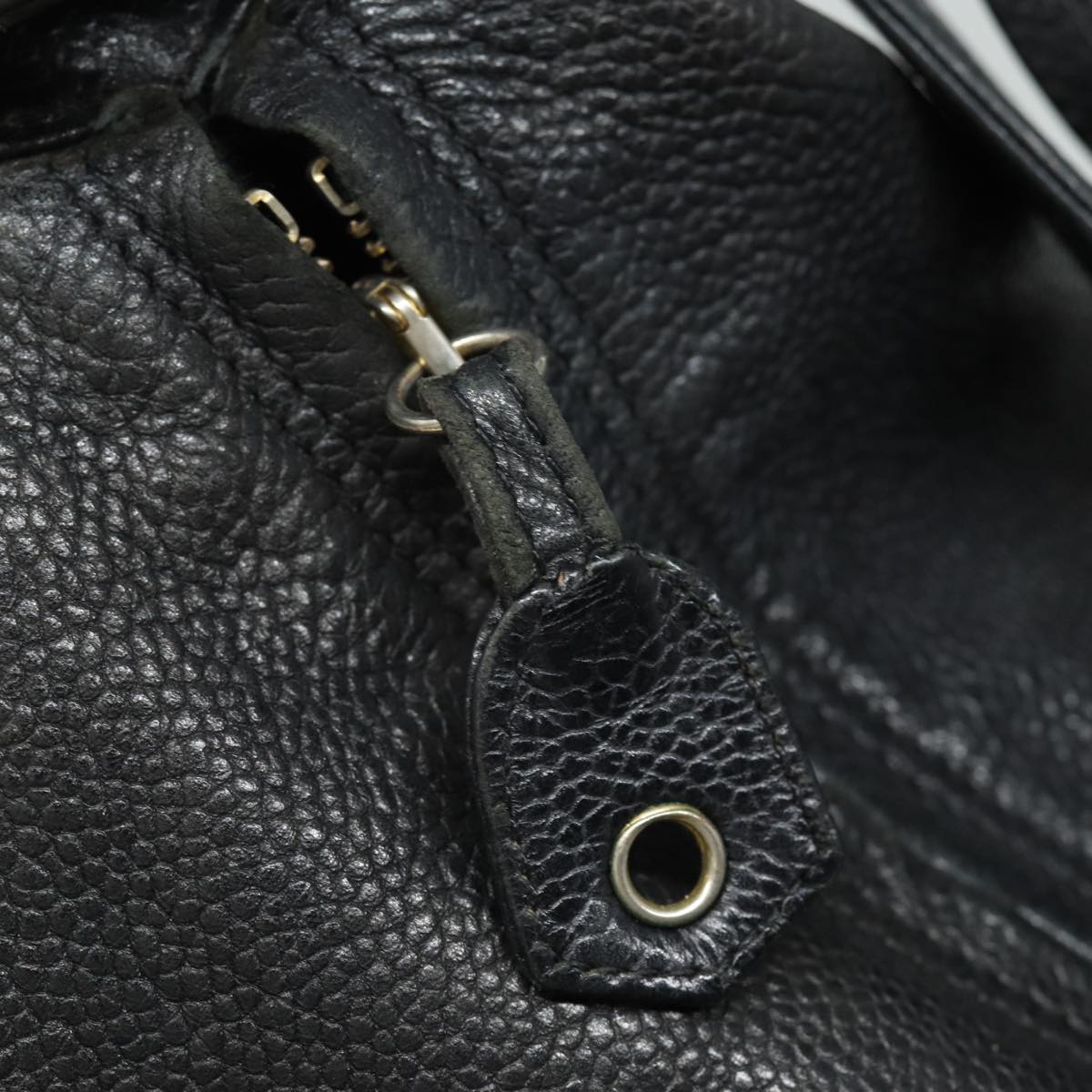Top Quality Chanel COCO Mark Shoulder Bag Caviar Skin Black CC Auth bs15856