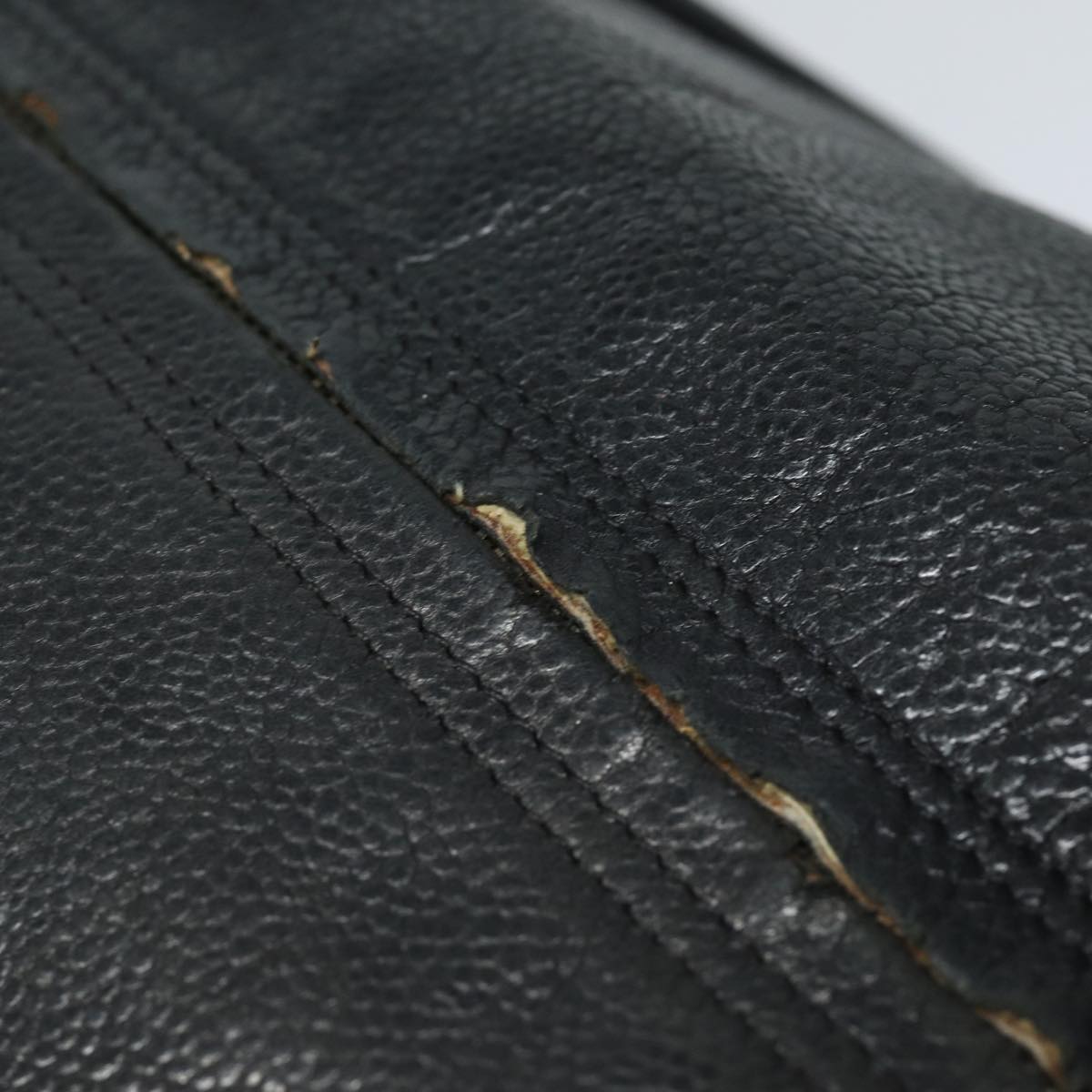 Top Quality Chanel COCO Mark Shoulder Bag Caviar Skin Black CC Auth bs15856