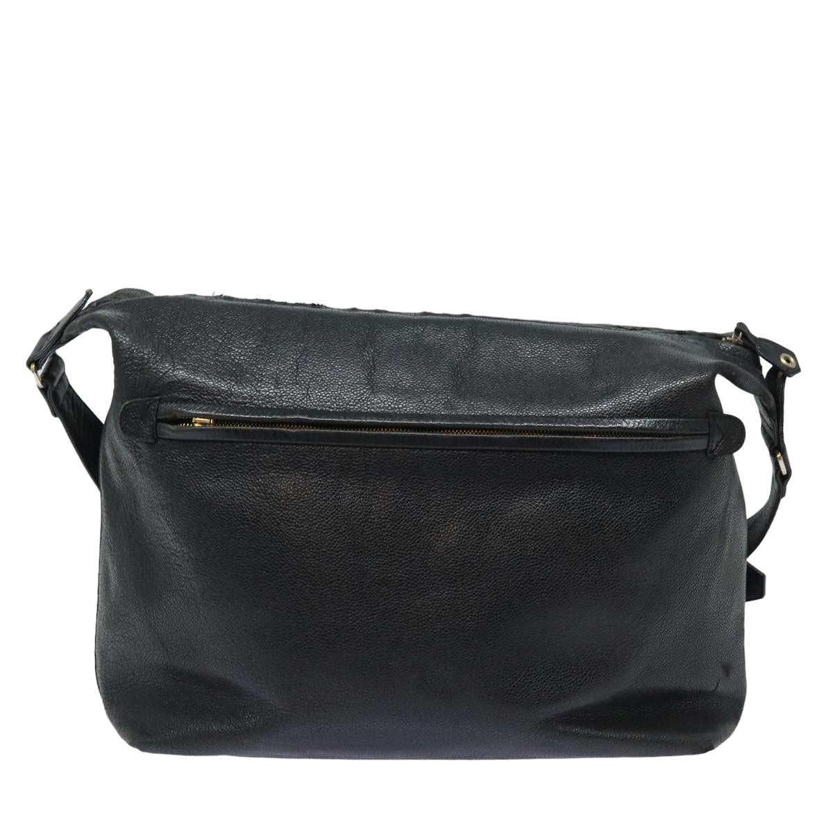 Top Quality Chanel COCO Mark Shoulder Bag Caviar Skin Black CC Auth bs15856