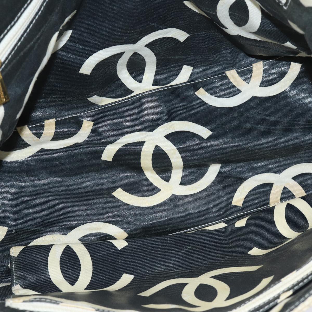 Top Quality Chanel Matelasse Chain Tote Bag Raffia White CC Auth bs15861