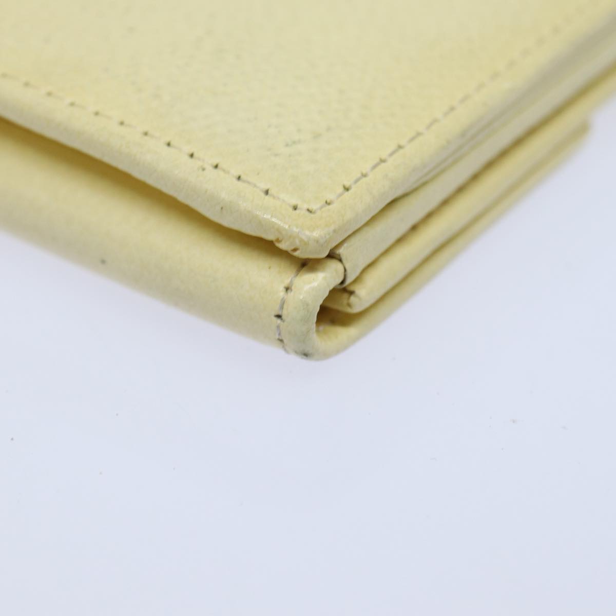 Top Quality Chanel COCO Mark Wallet Leather Vanilla CC Auth bs15966