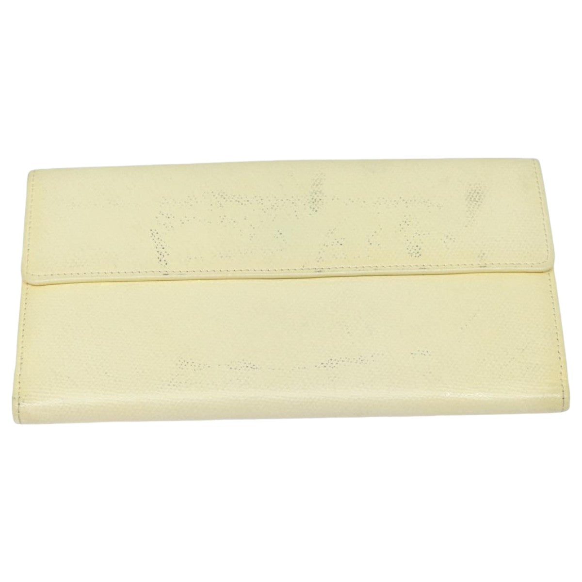 Top Quality Chanel COCO Mark Wallet Leather Vanilla CC Auth bs15966