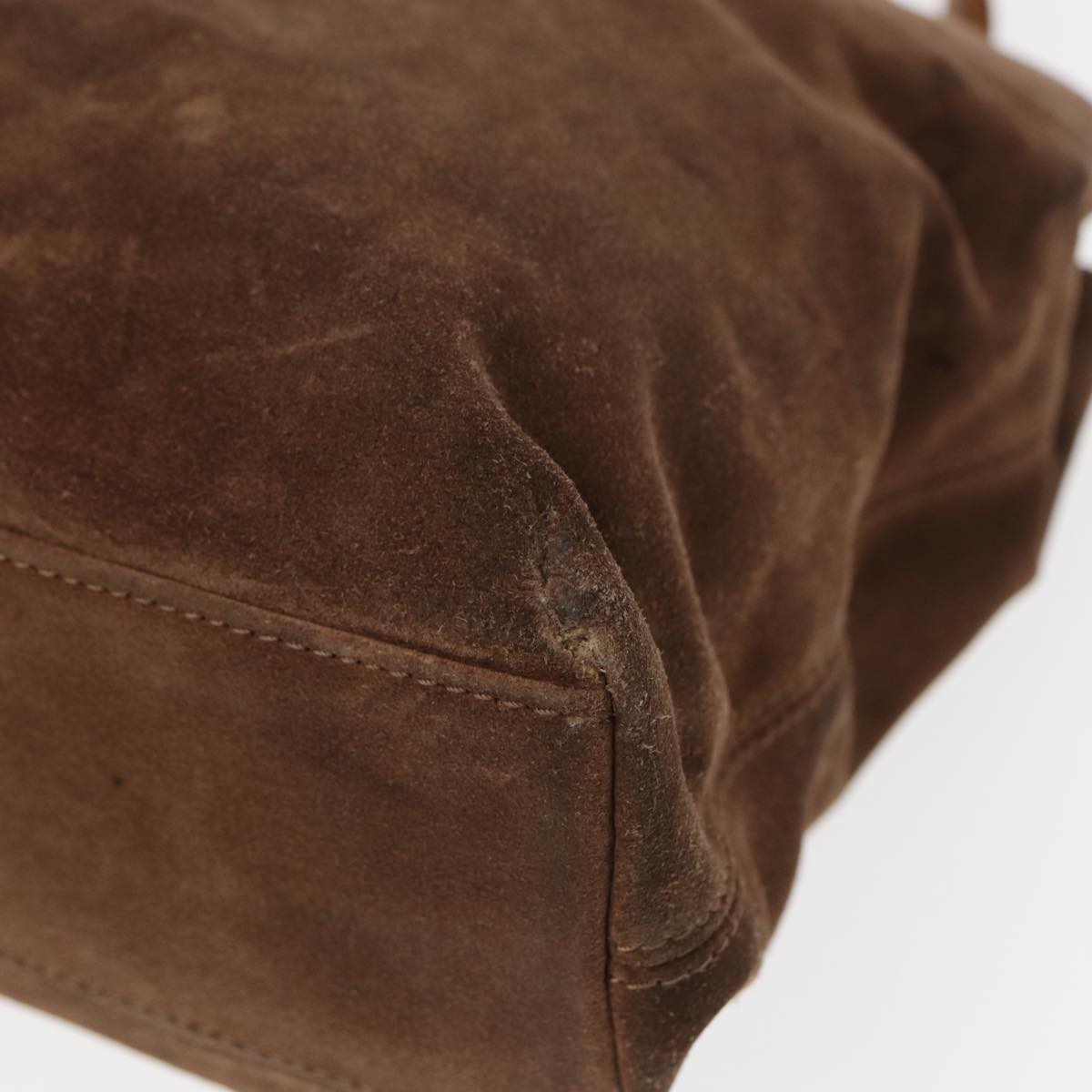 Top Quality Chanel Matelasse Tote Bag Suede Brown CC Auth bs16010