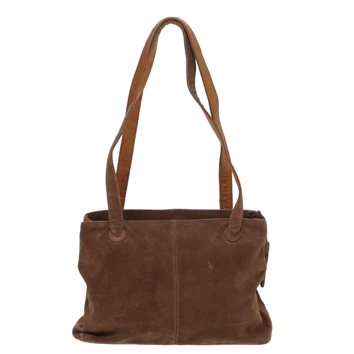 CHANEL Matelasse Tote Bag Suede Brown CC Auth bs16010