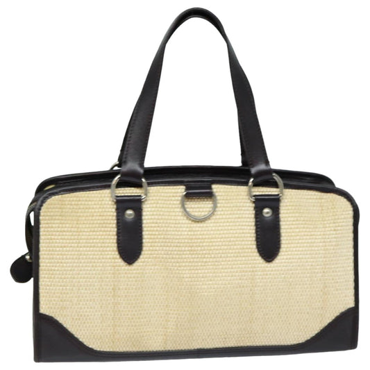 Burberry Tote Bag Straw Beige Auth bs16018