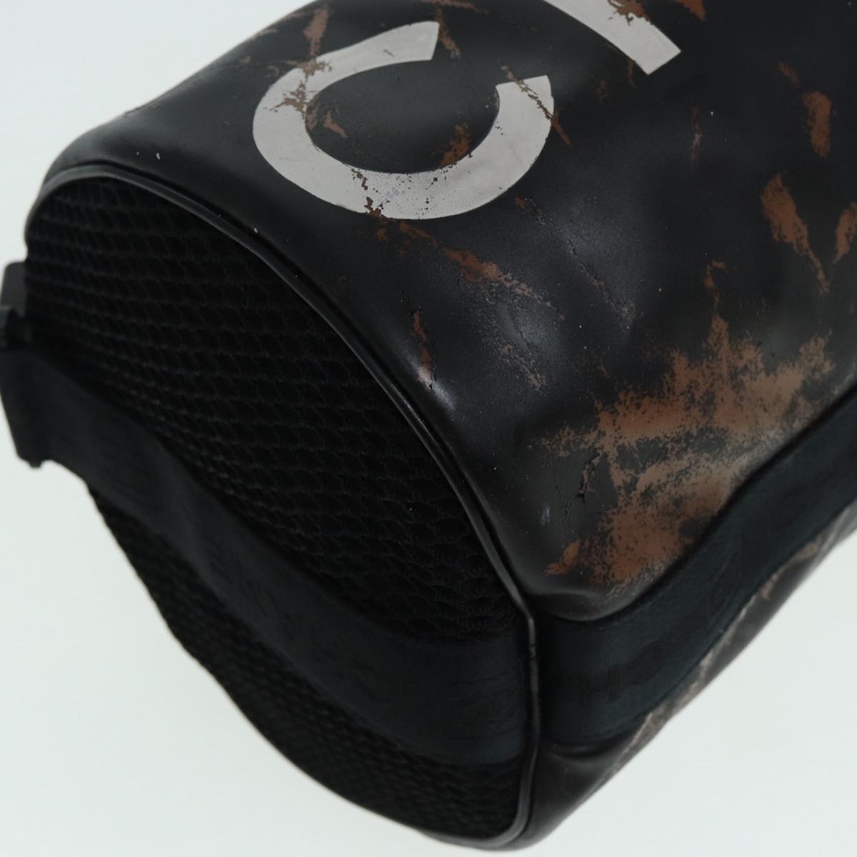 Top Quality Chanel Mini Drum Sports Line Shoulder Bag Patent leather Black CC Auth bs16050
