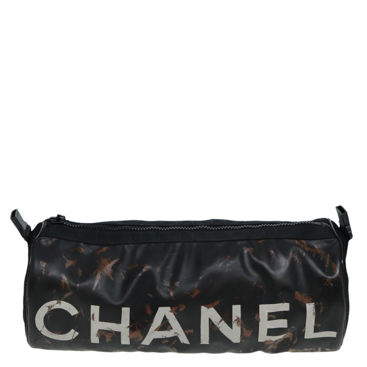 Top Quality Chanel Mini Drum Sports Line Shoulder Bag Patent leather Black CC Auth bs16050