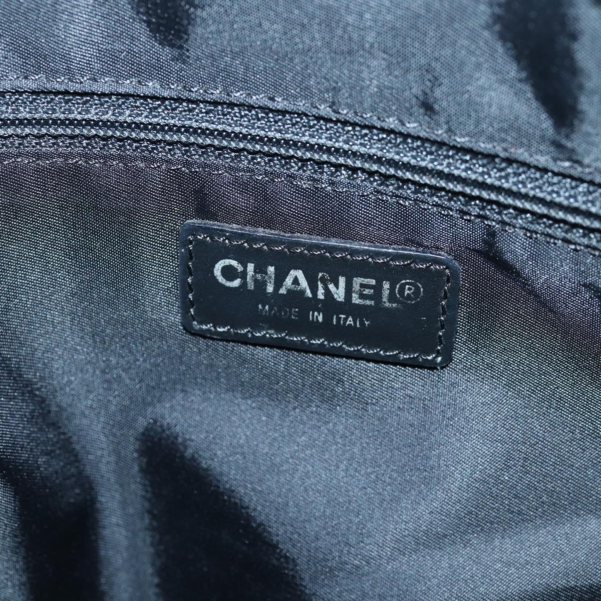 CHANEL New Travel Line Hand Bag Nylon Black CC Auth bs16131