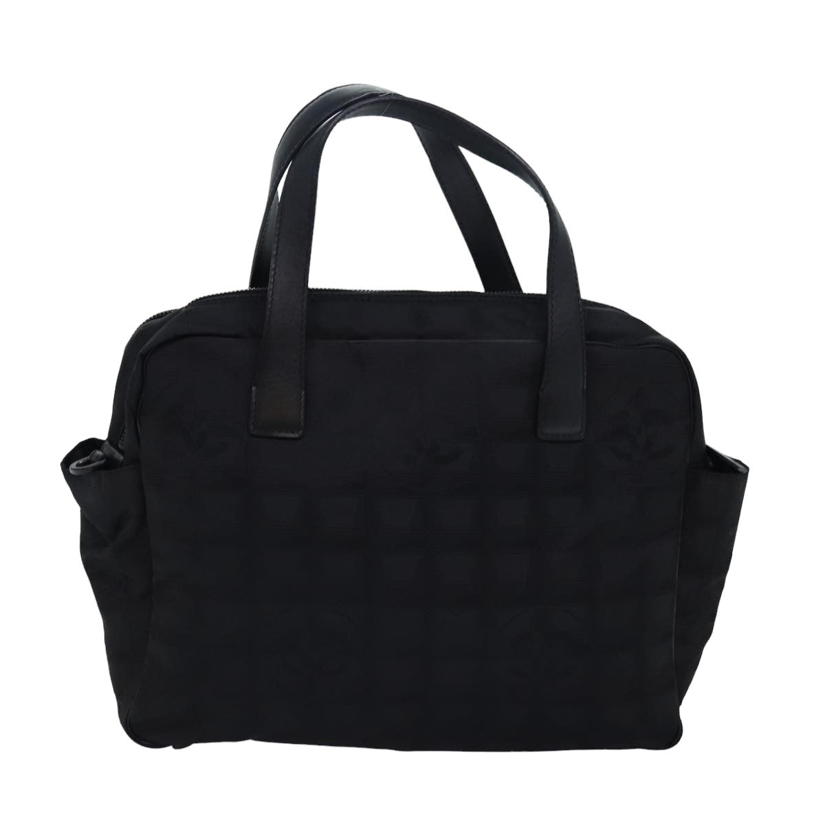 CHANEL New Travel Line Hand Bag Nylon Black CC Auth bs16131