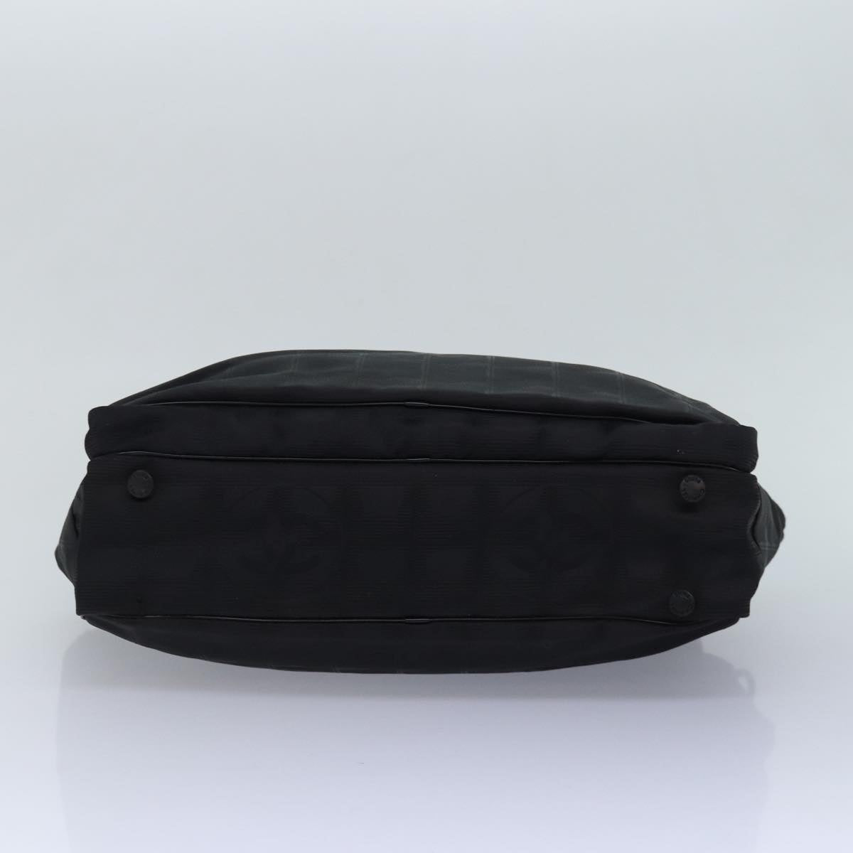 CHANEL New Travel Line Hand Bag Nylon Black CC Auth bs16131