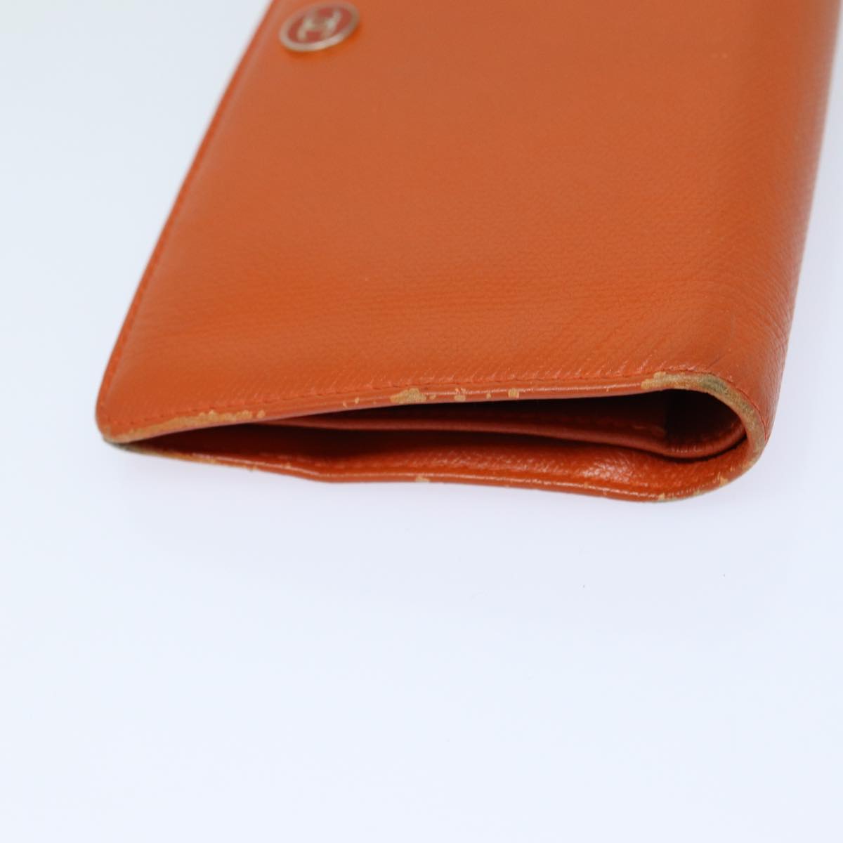 Top Quality Chanel COCO Mark Wallet Leather Orange CC Auth bs16185