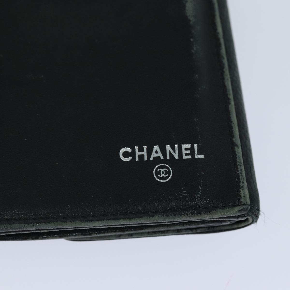 Top Quality Chanel COCO Mark Wallet Caviar Skin Black CC Auth bs16186