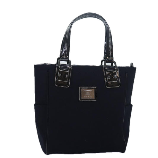 Burberry Tote Bag Canvas Black Auth bs16214