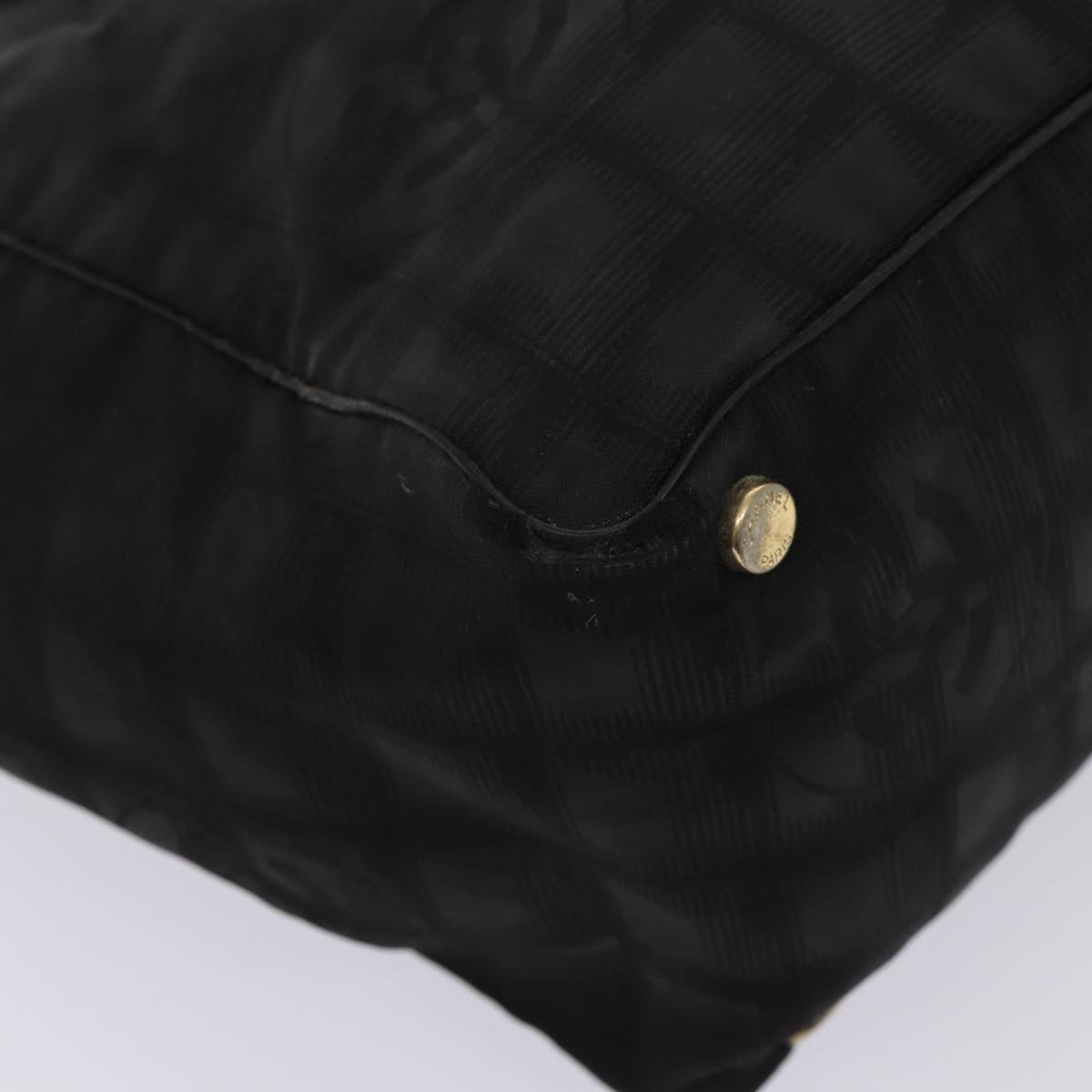 CHANEL New Travel Line Tote Bag Nylon Black CC Auth bs16269