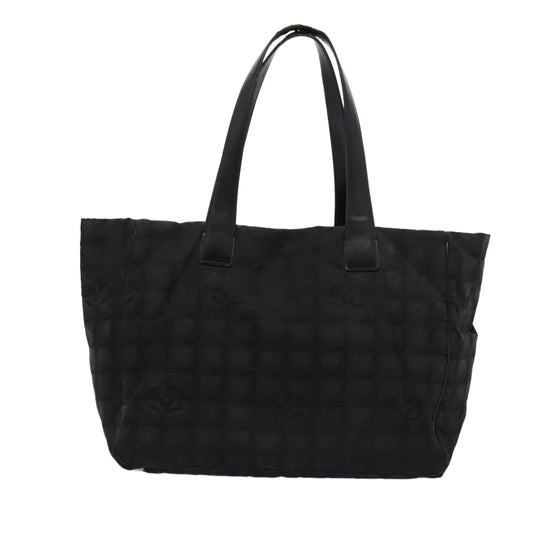 CHANEL New Travel Line Tote Bag Nylon Black CC Auth bs16269