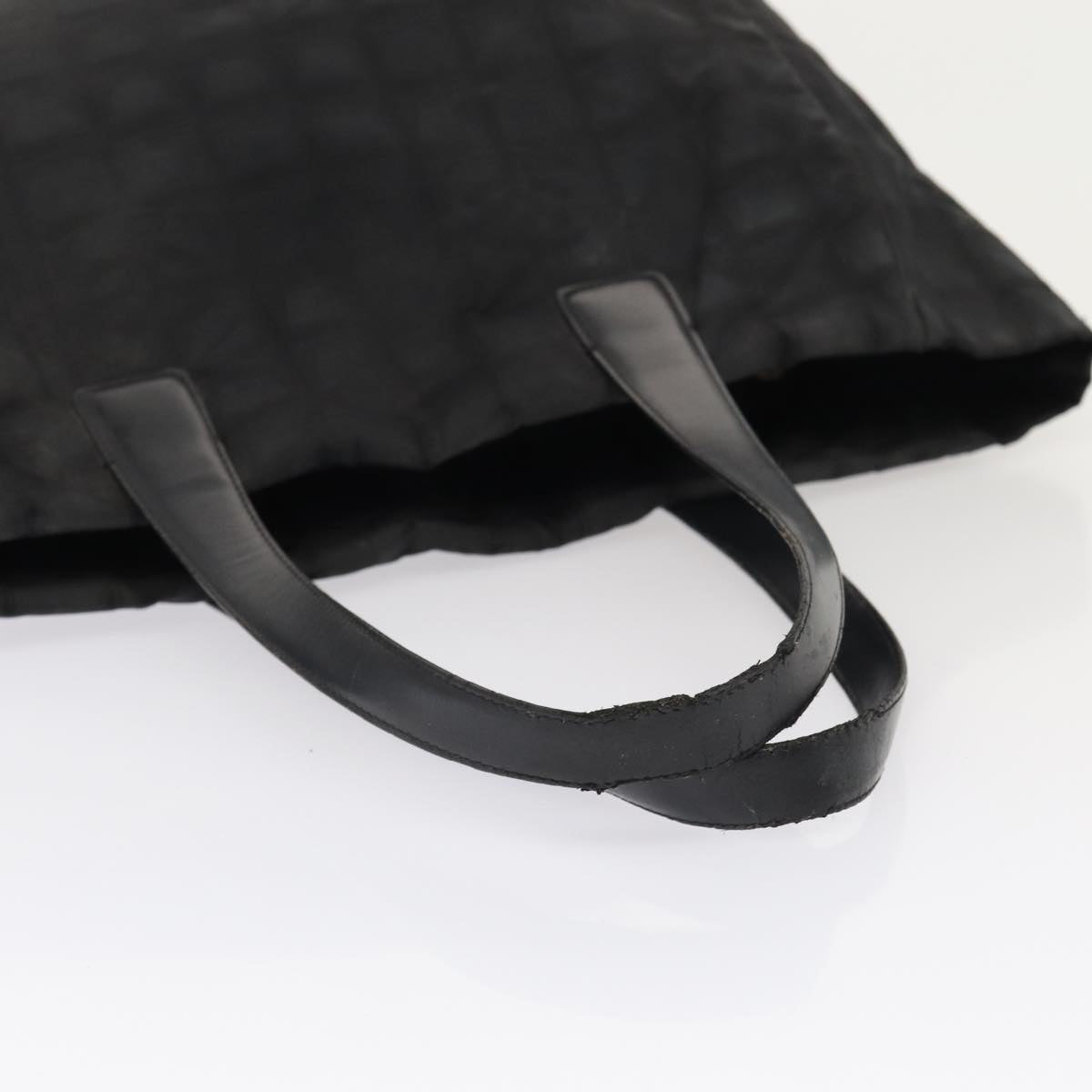 Top Quality Chanel New Travel Line Tote Bag Nylon Black CC Auth bs16269