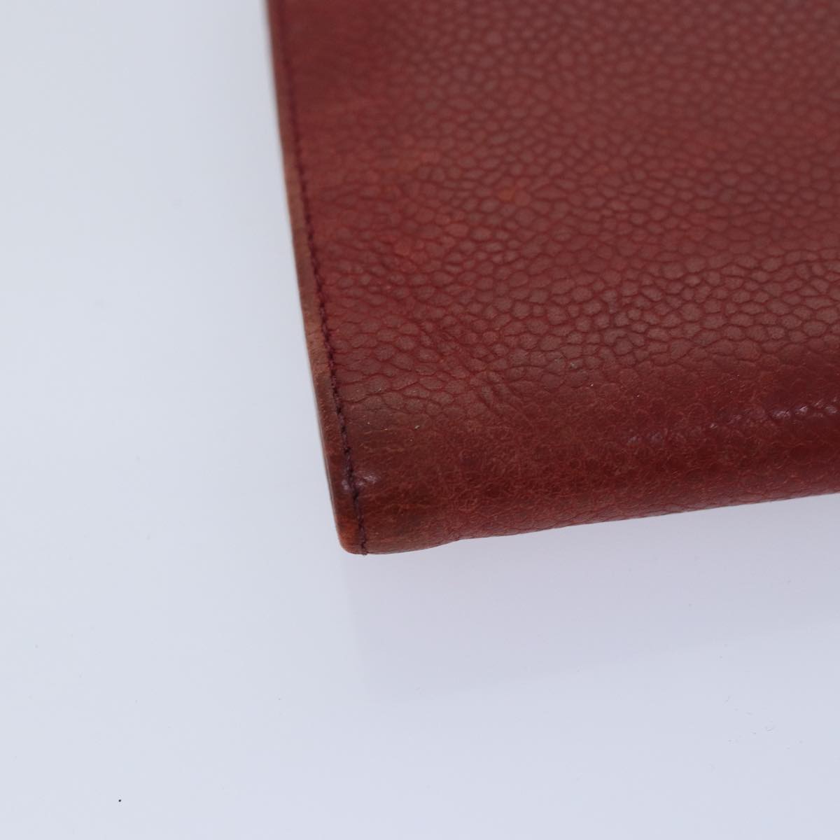 Top Quality Chanel COCO Mark Wallet Lamb Skin Red CC Auth bs16358