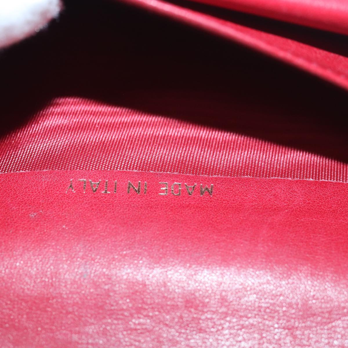 Top Quality Chanel COCO Mark Wallet Lamb Skin Red CC Auth bs16358