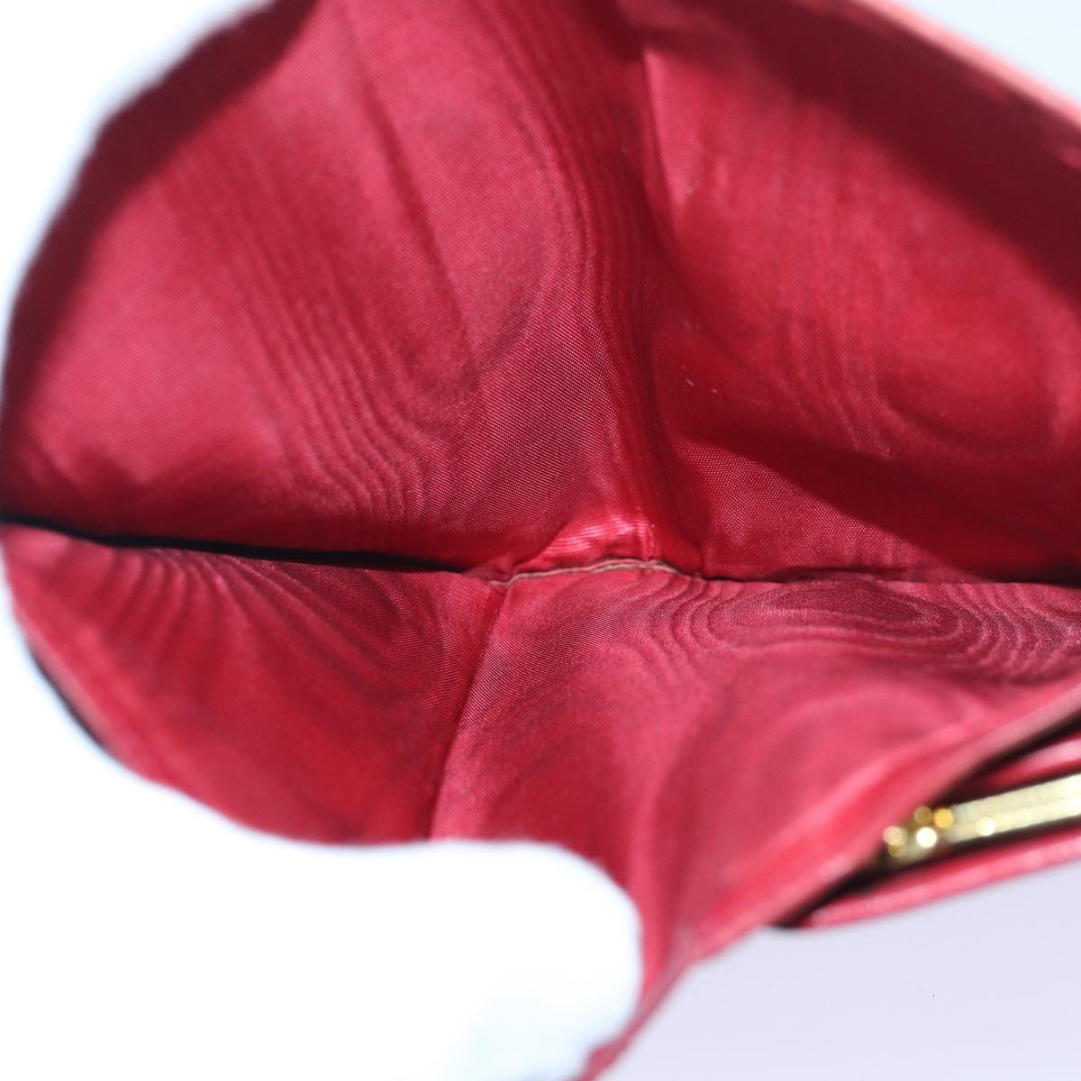 Top Quality Chanel COCO Mark Wallet Lamb Skin Red CC Auth bs16358