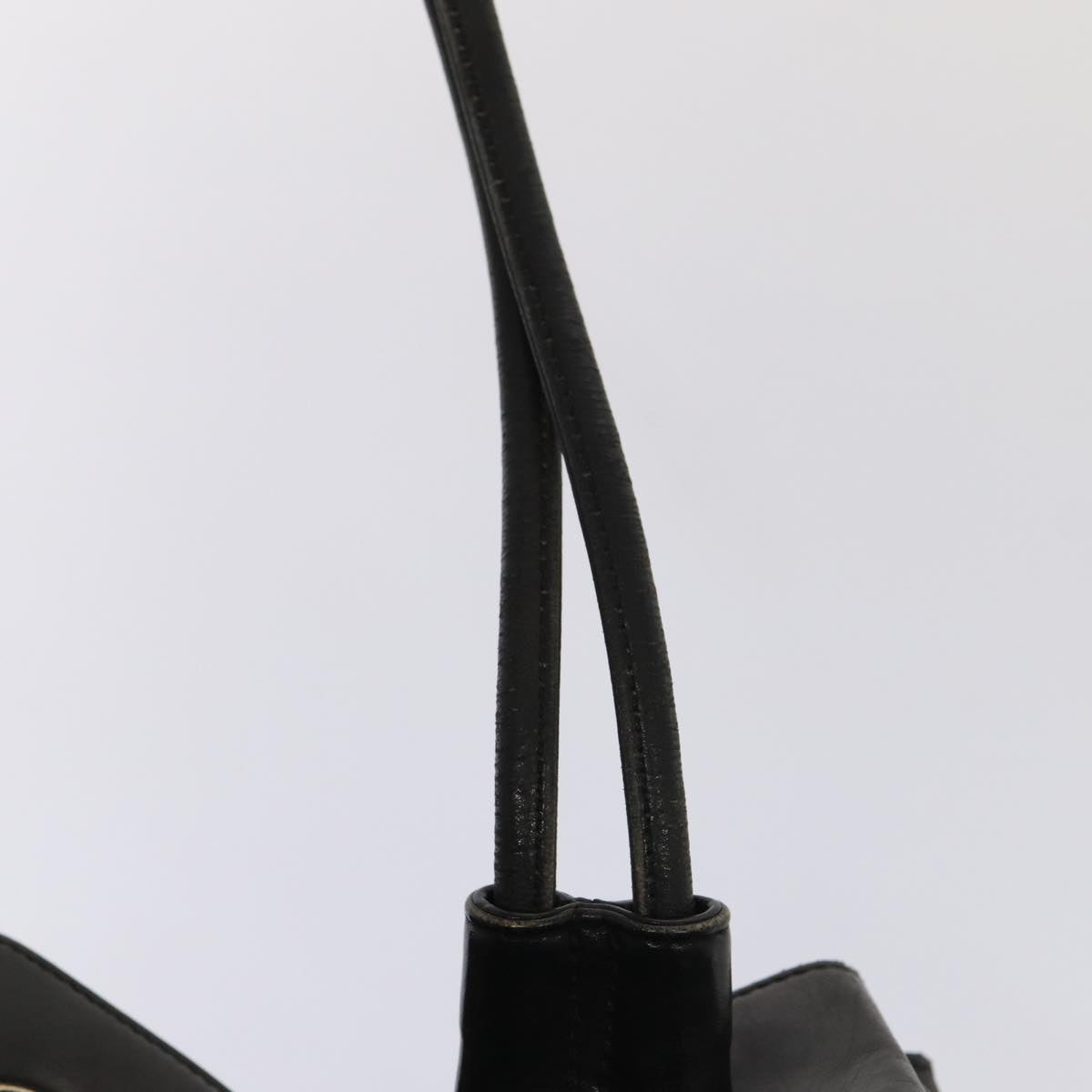 Top Quality Chanel COCO Mark Purse Shoulder Bag Lamb Skin Black CC Auth bs16571