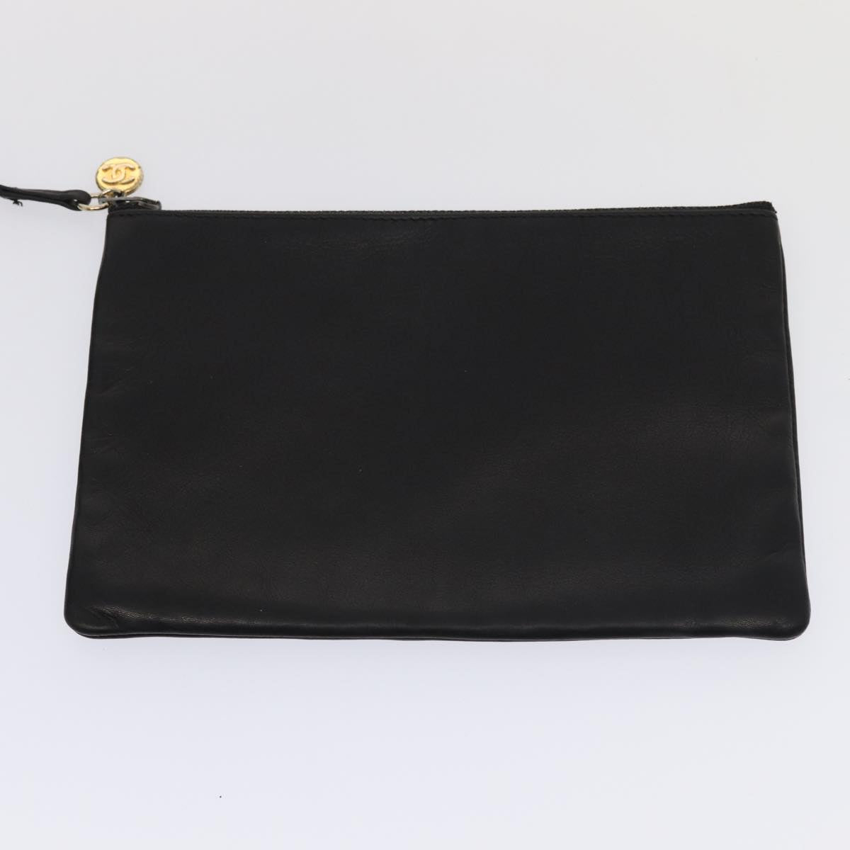 Top Quality Chanel COCO Mark Purse Shoulder Bag Lamb Skin Black CC Auth bs16571