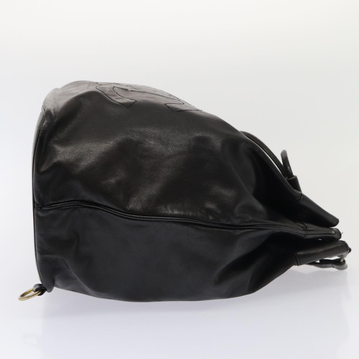 Top Quality Chanel COCO Mark Purse Shoulder Bag Lamb Skin Black CC Auth bs16571