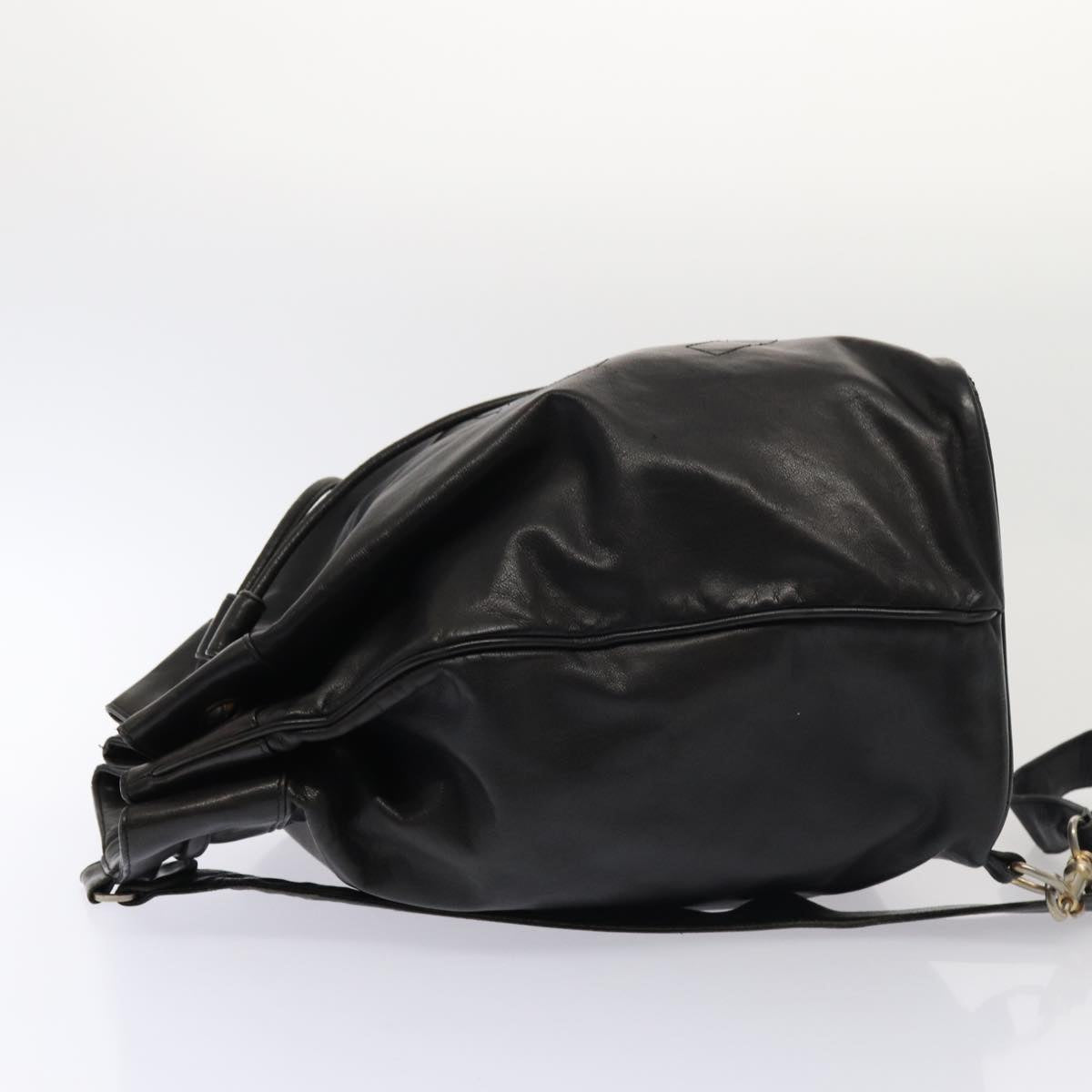 Top Quality Chanel COCO Mark Purse Shoulder Bag Lamb Skin Black CC Auth bs16571