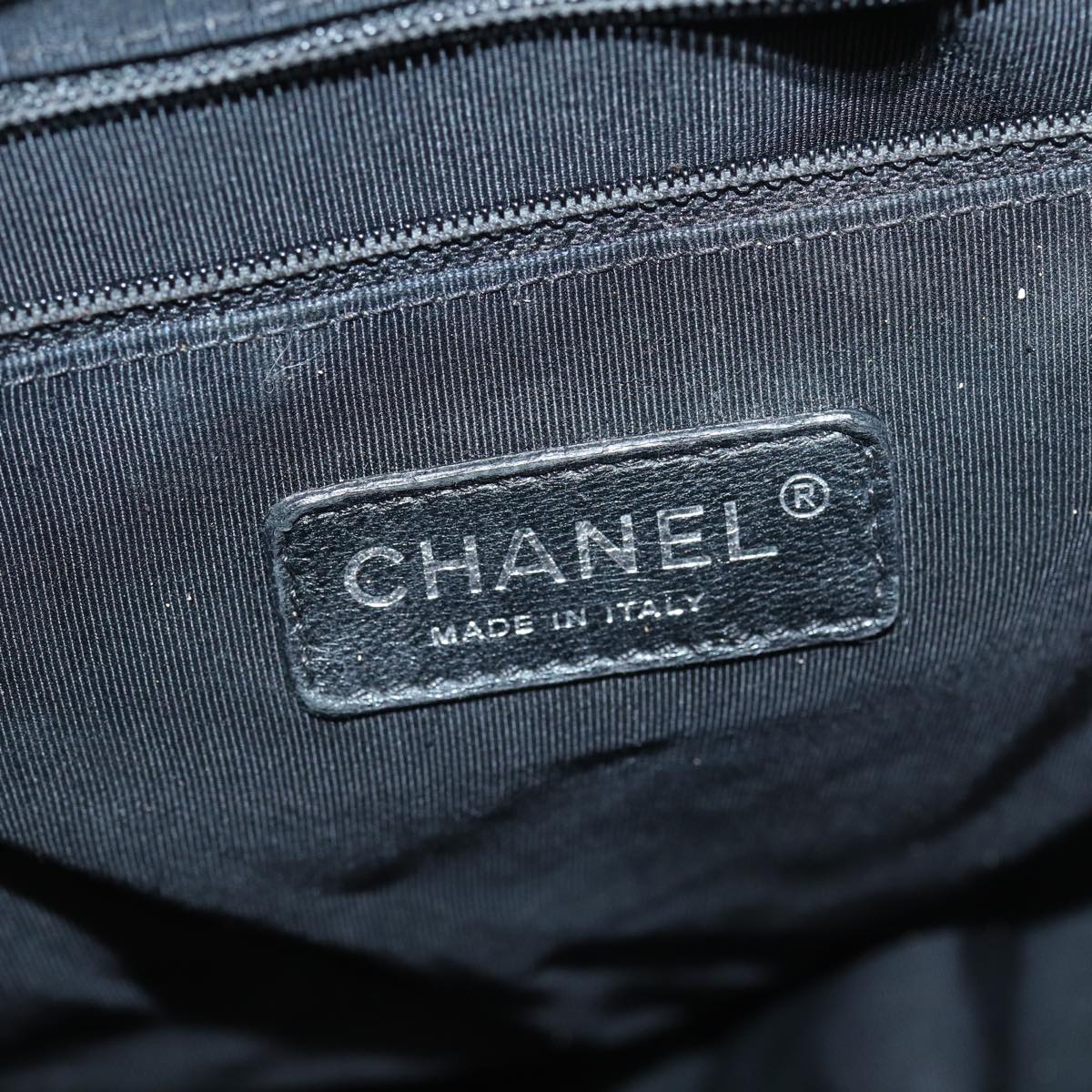 Top Quality Chanel Matelasse COCO Mark Tote Bag Enamel Black CC Auth bs16604