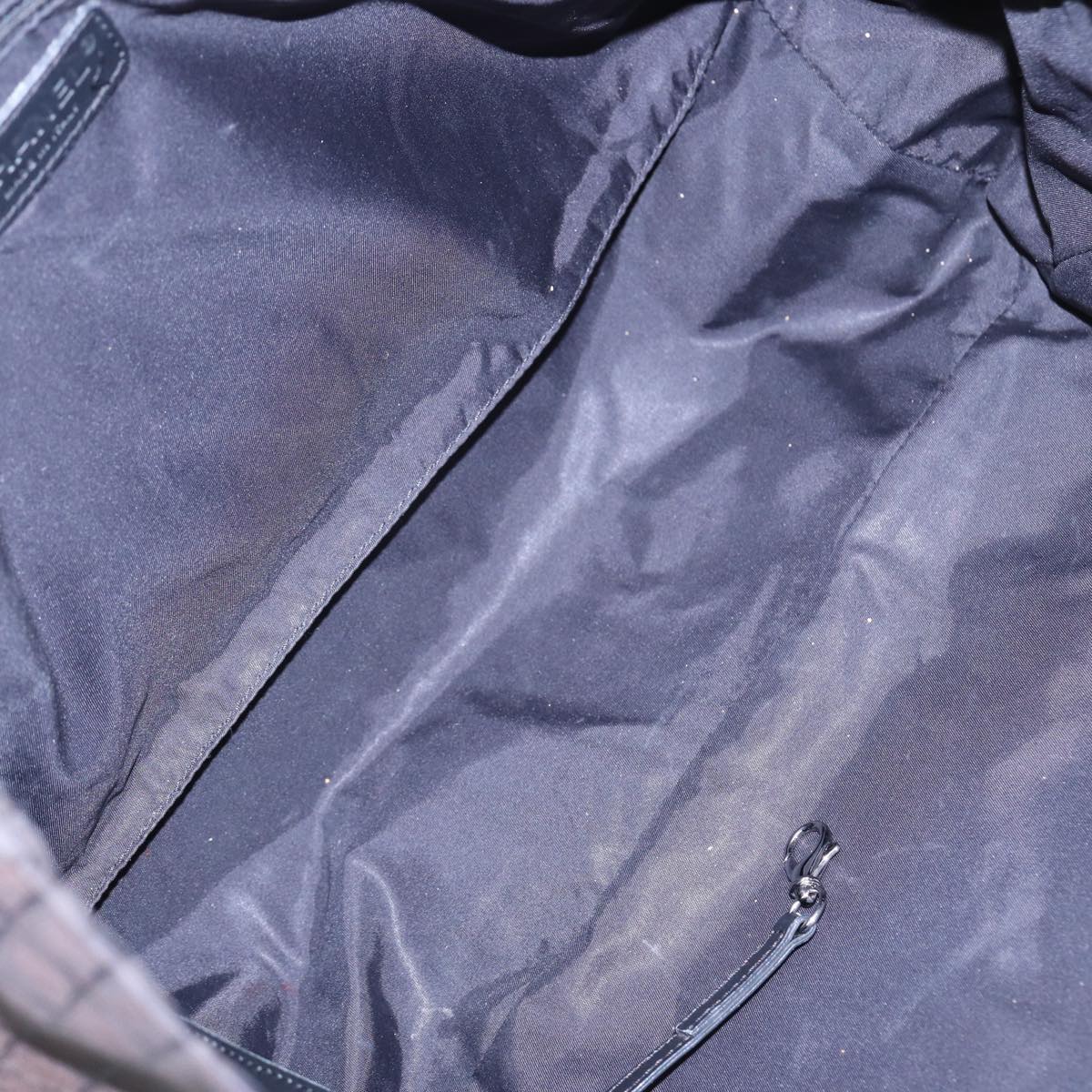 CHANEL New Travel  Line Tote Bag Nylon Brown Silver Silver CC Auth bs16605