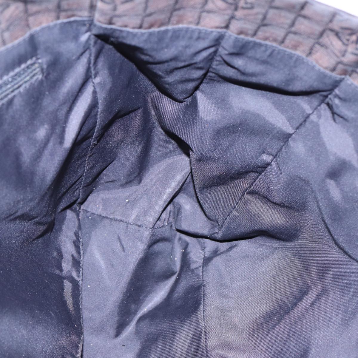 CHANEL New Travel  Line Tote Bag Nylon Brown Silver Silver CC Auth bs16605