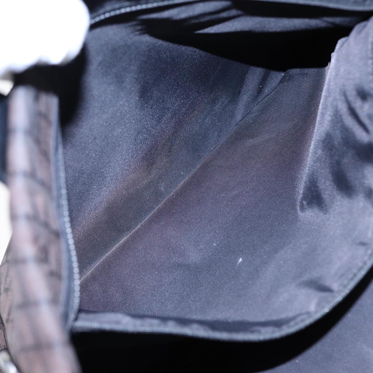 CHANEL New Travel  Line Tote Bag Nylon Brown Silver Silver CC Auth bs16605