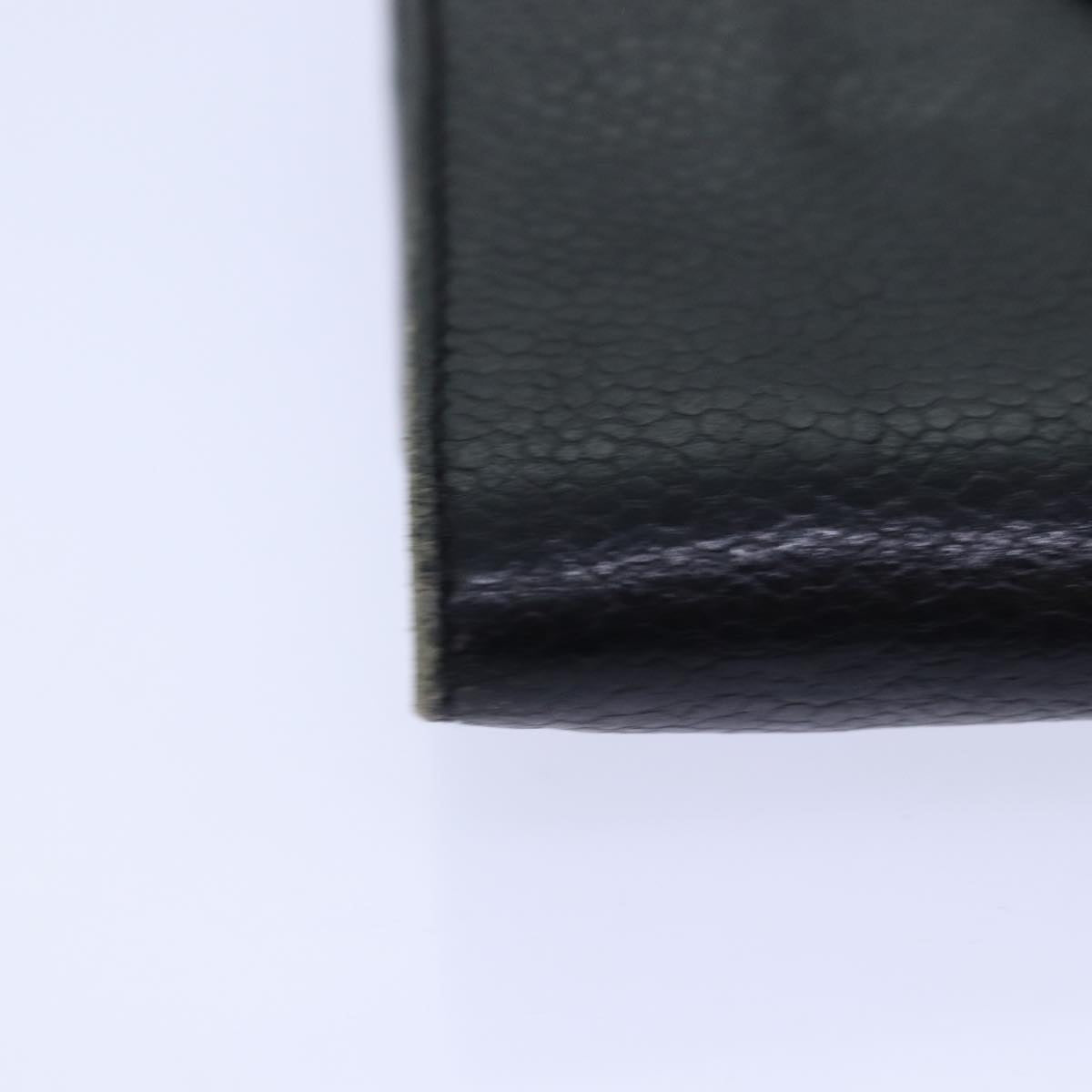 Top Quality Chanel COCO Mark Wallet Caviar Skin Black Gold CC Auth bs16752