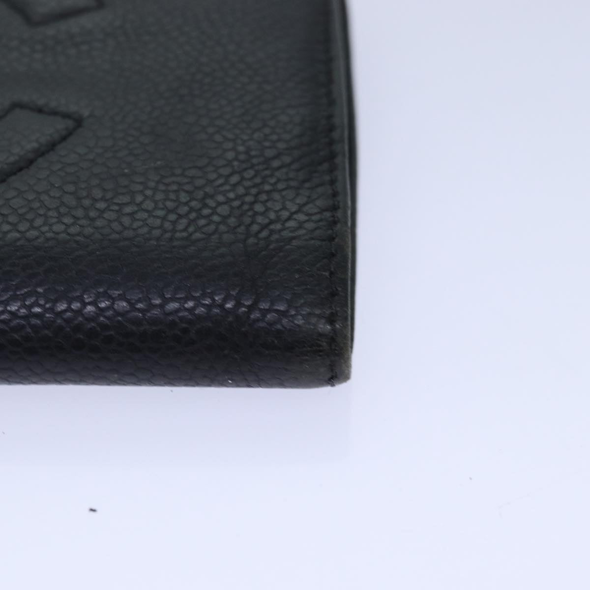 Top Quality Chanel COCO Mark Wallet Caviar Skin Black Gold CC Auth bs16762