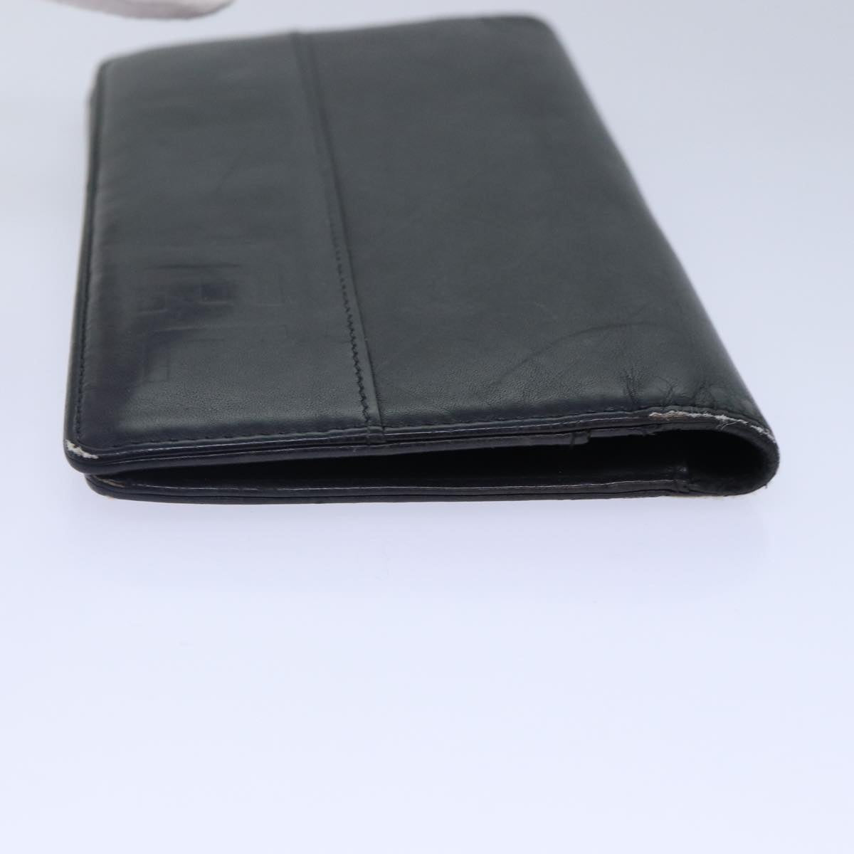 Top Quality Chanel Matelasse Wallet Leather Black Silver CC Auth bs16854