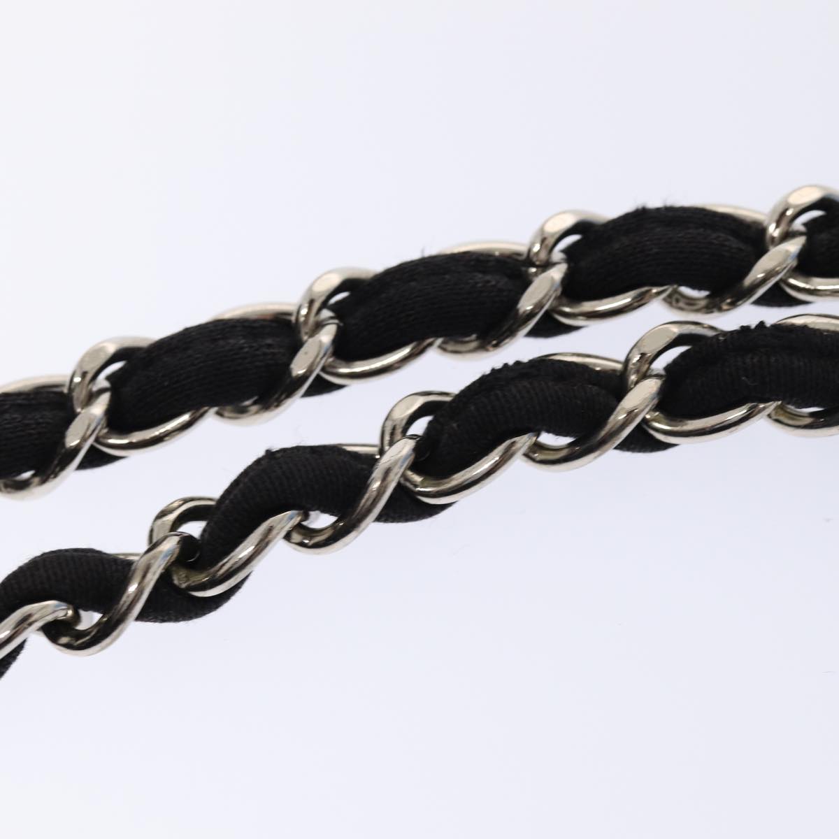 Top Quality Chanel Matelasse Chain Tote Bag Cotton Black CC Auth bs16859