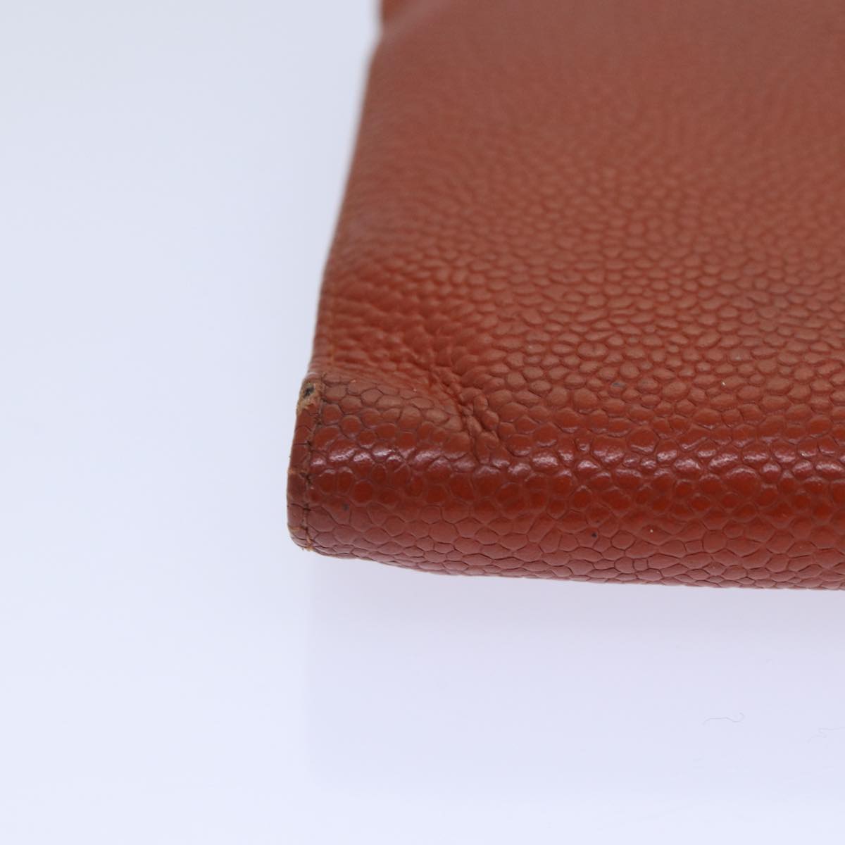 Top Quality Chanel COCO Mark Wallet Caviar Skin Orange Gold CC Auth bs16889